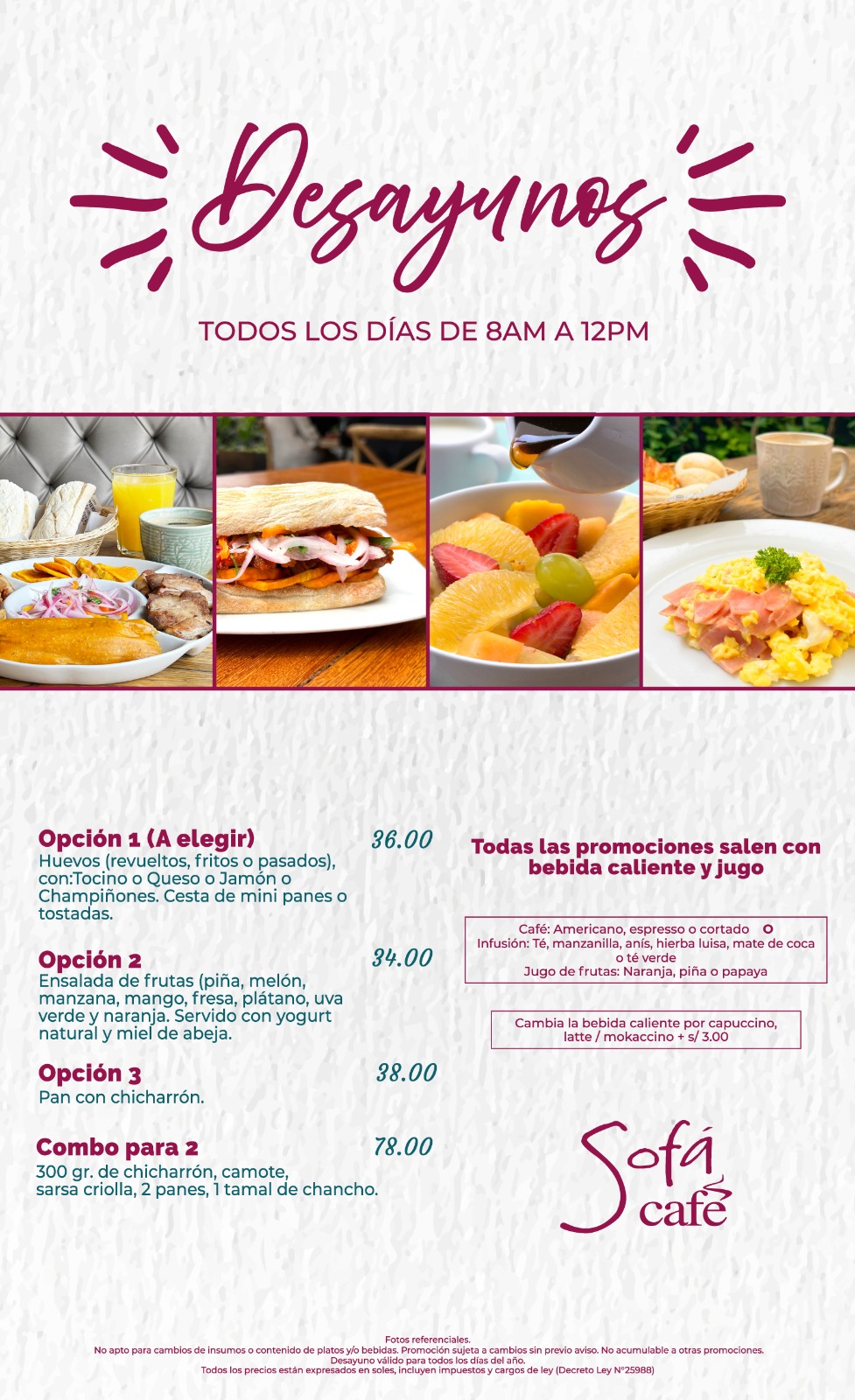 Desayunos Sofá Café